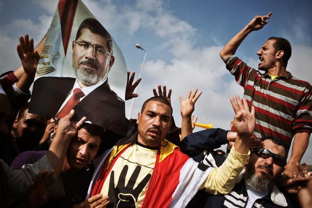 Supporters of the Muslim Brotherhood, which has been labelled a terrorist organisation by the current Egyptian regime