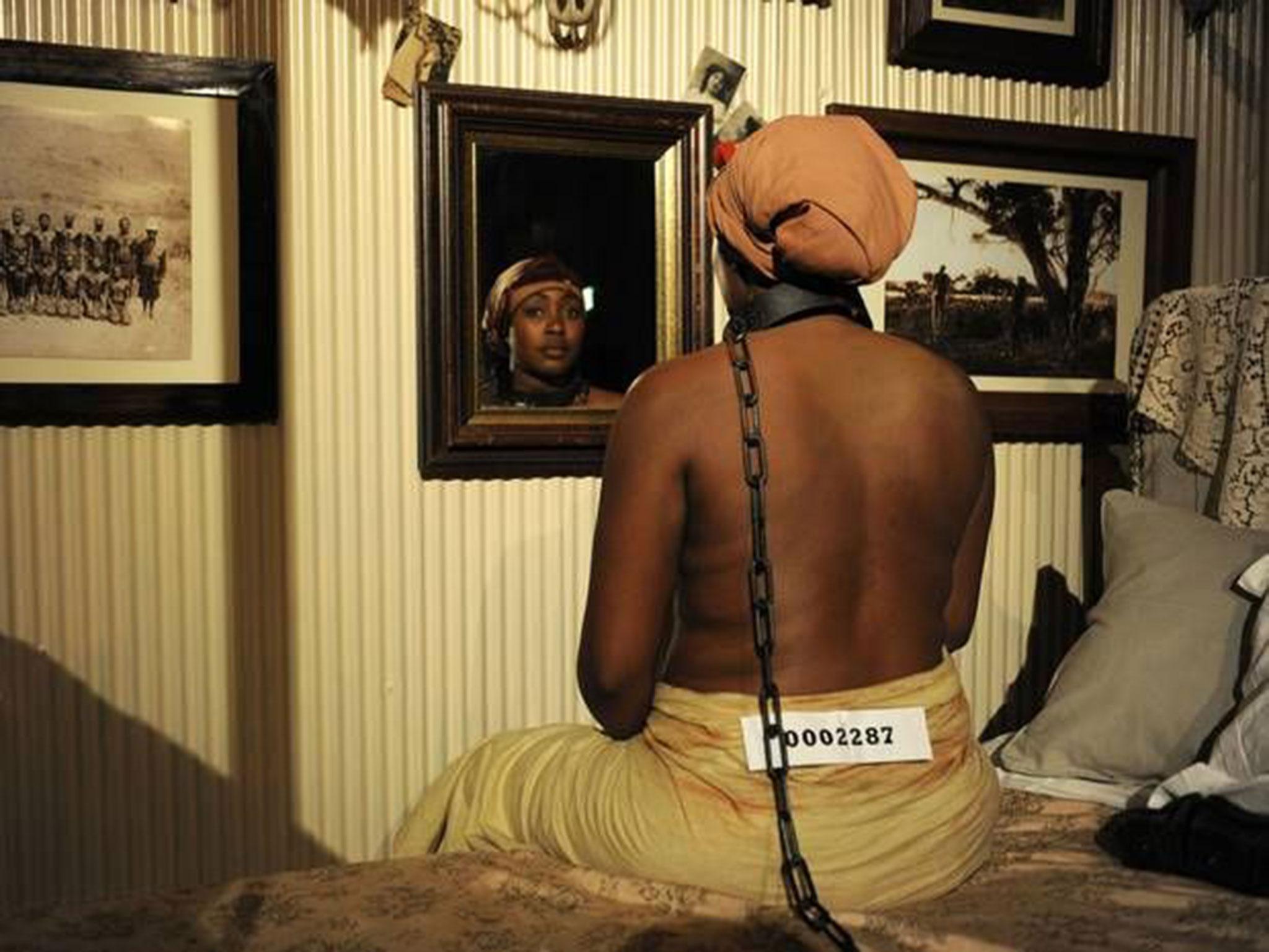The Exhibit B theatrical installation was due to feature recreations of the human zoos of the 19th century where African tribesmen and women were displayed for European and American audiences