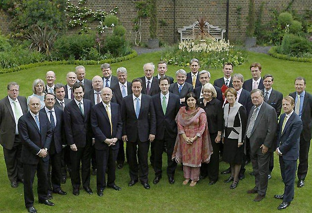 The Cabinet, before David Cameron's reshuffle last year