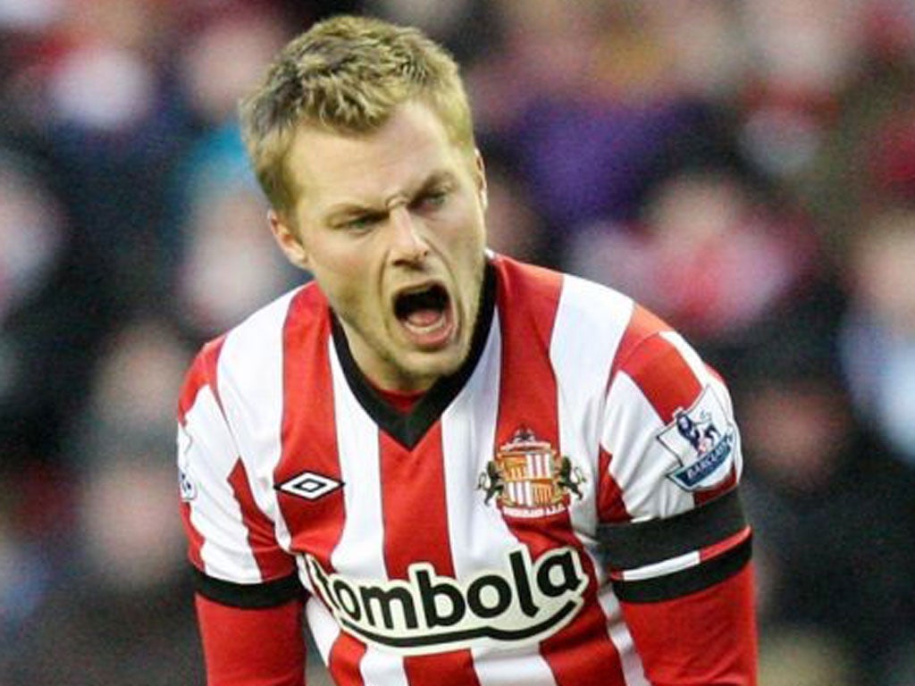 Sebastian Larsson could have come off at half-time on Saturday with a cut to his leg, but he told his manager that he wanted to continue