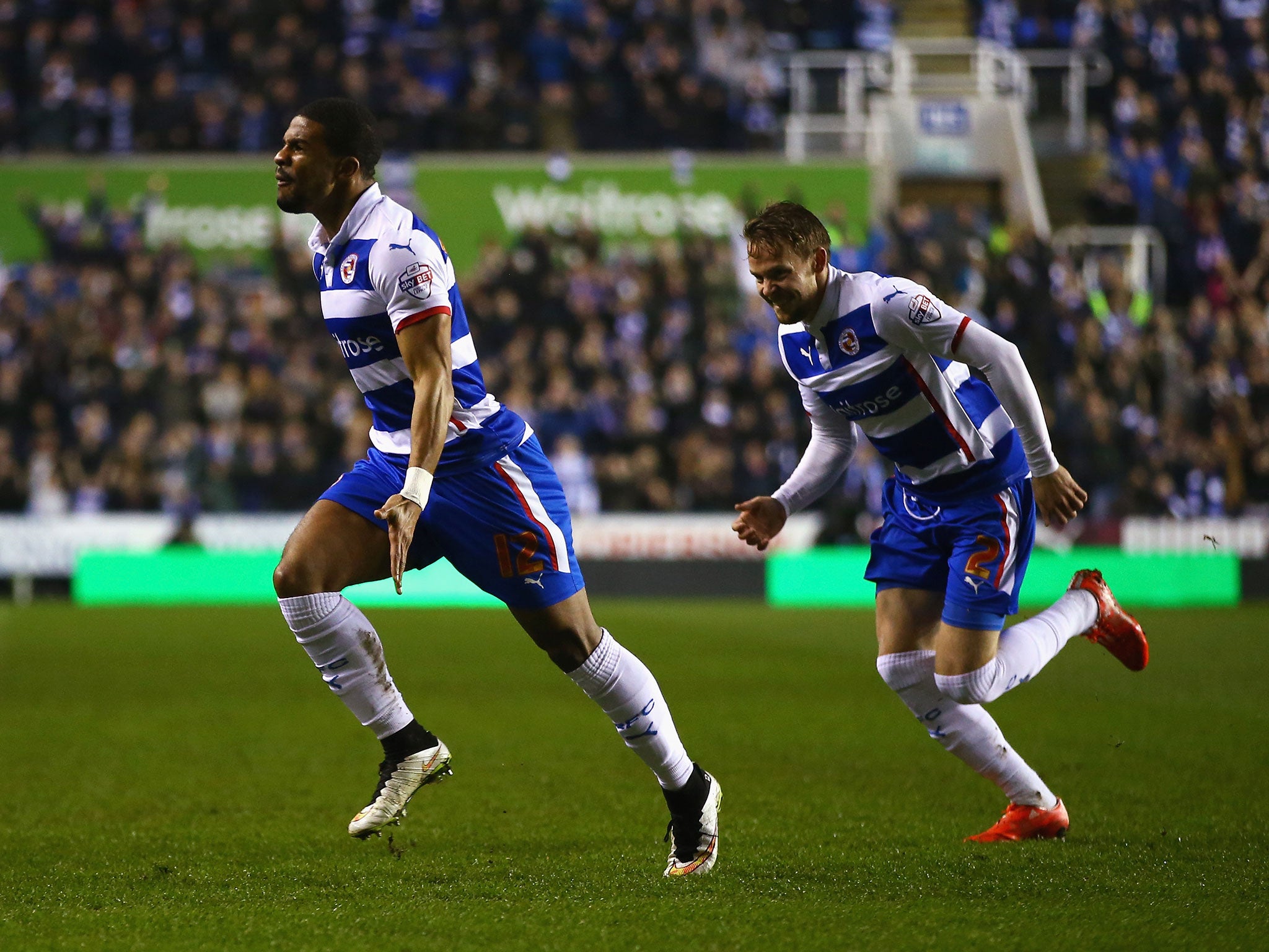 McCleary celebrates his goal against Bradford