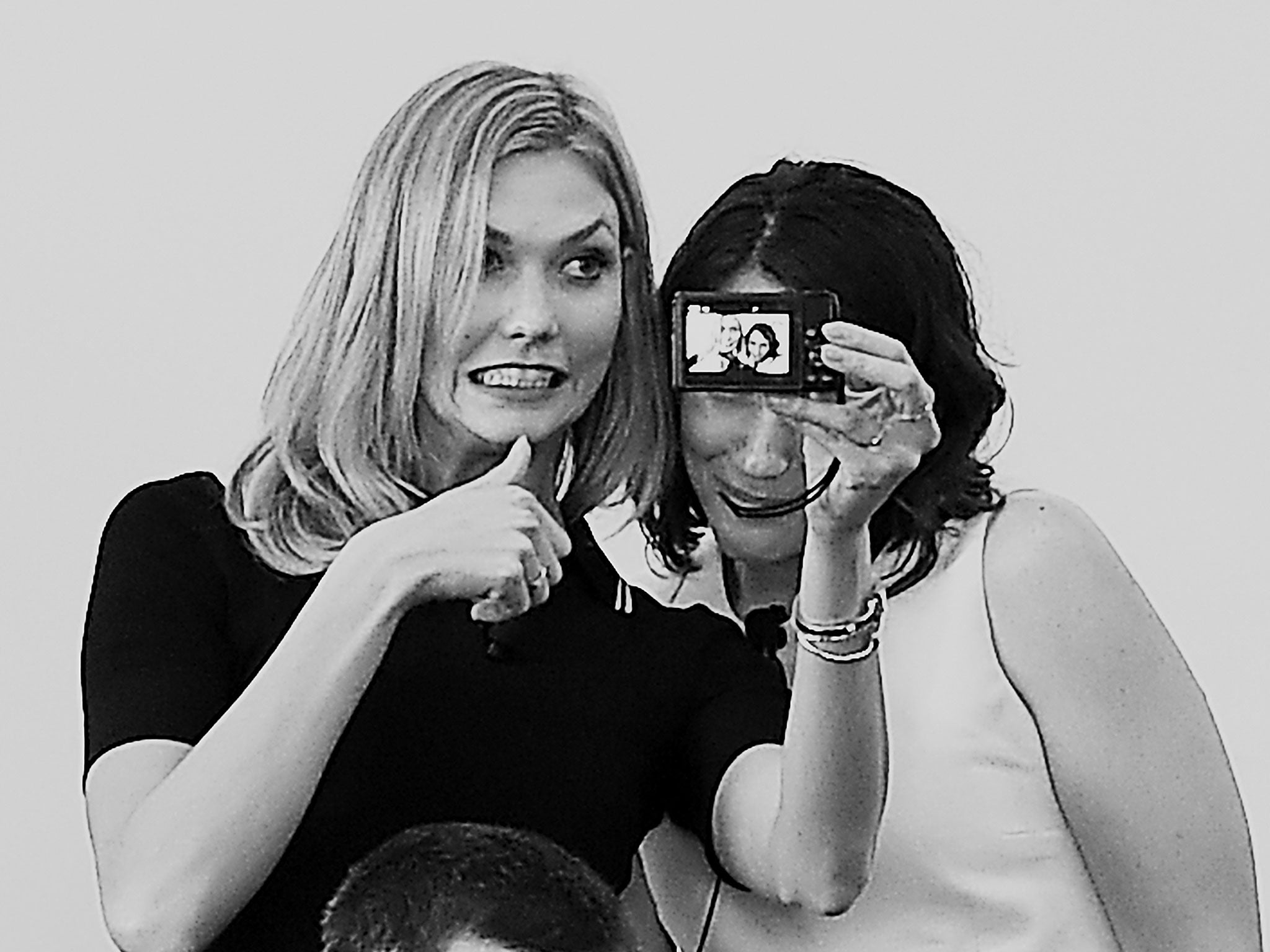 Model Karlie Kloss and Sara Wilson, head of Strategic Partnerships, Fashion and Lifestyle for Facebook/Instgram