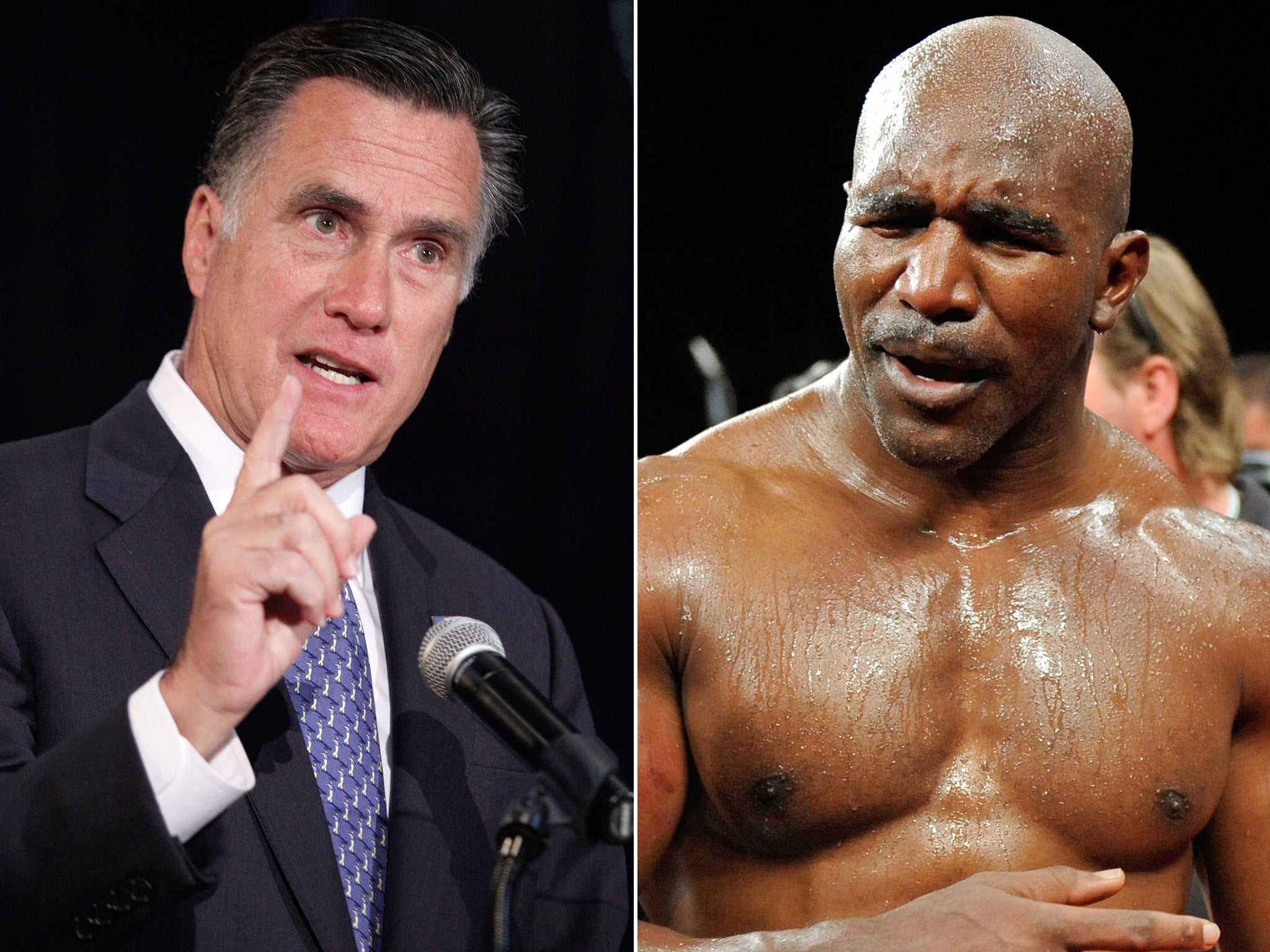 Former Republican presidential contender and the former heavyweight world champion Evander Holyfield