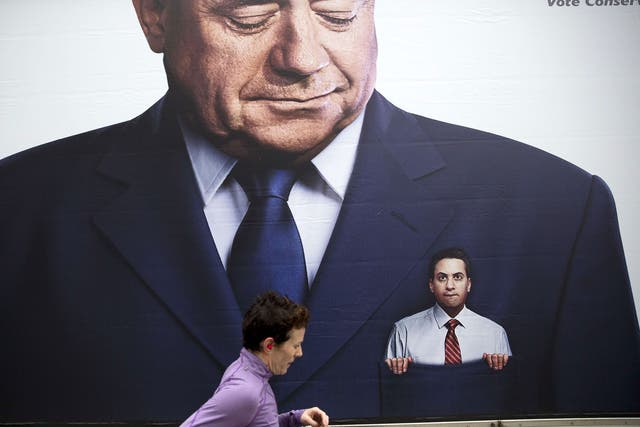 Miliband in Salmond's pocket for the Toy campaign poster