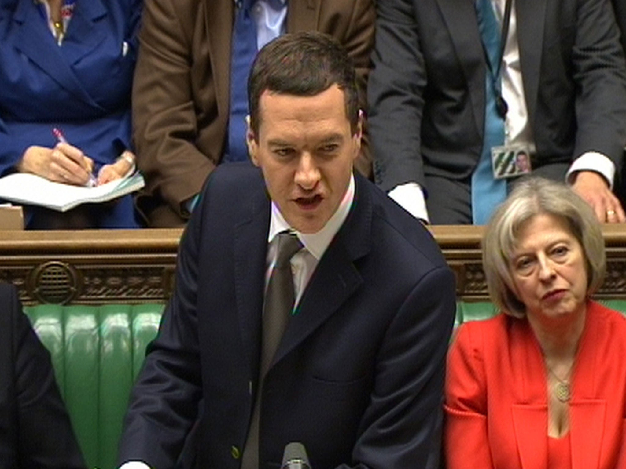 Chancellor of the Exchequer George Osborne delivers his Budget statement to the House of Commons, London