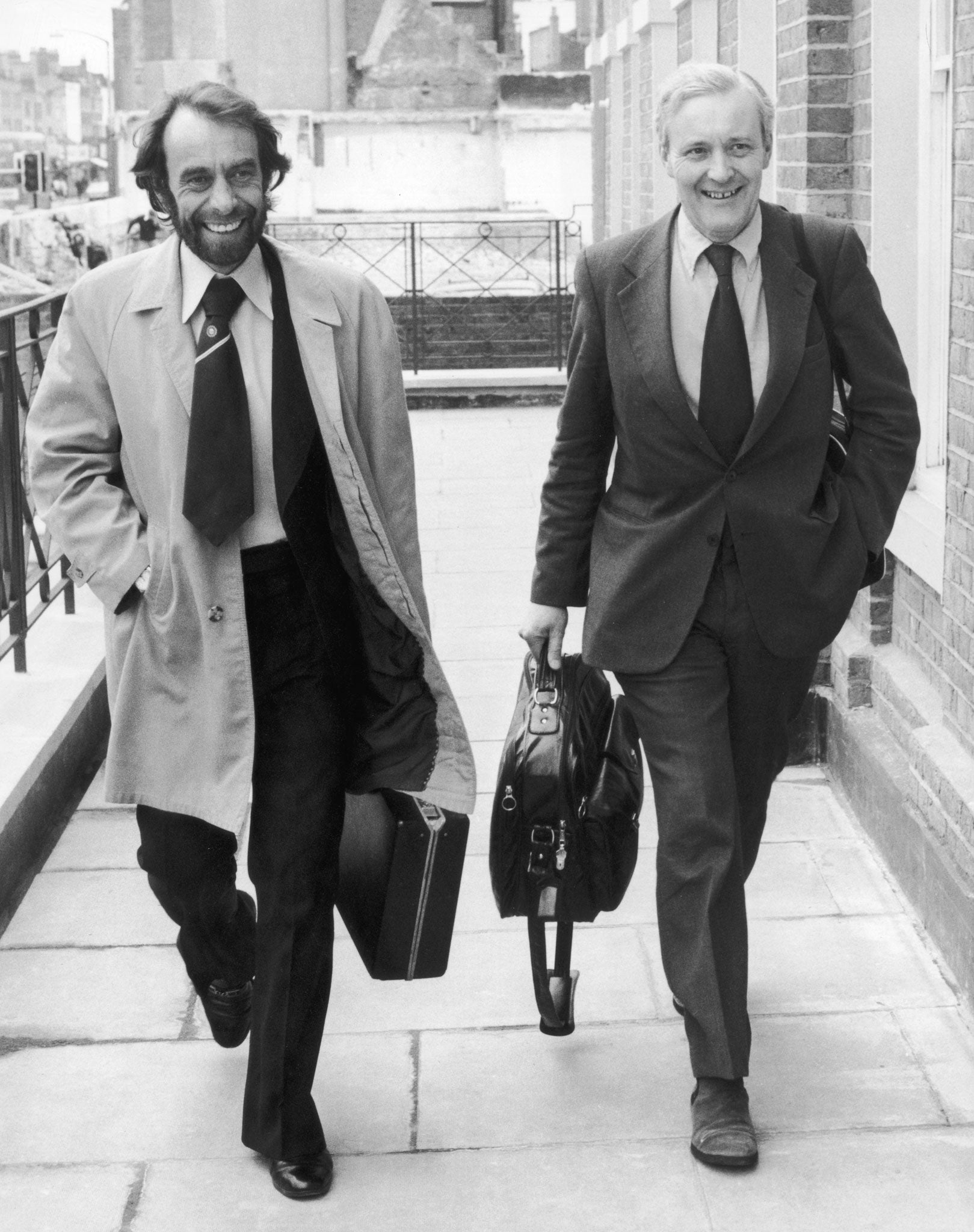 Anthony Wedgwood Benn (right) cast himself as working class by dressing in archaic ties and a dishevelled suit