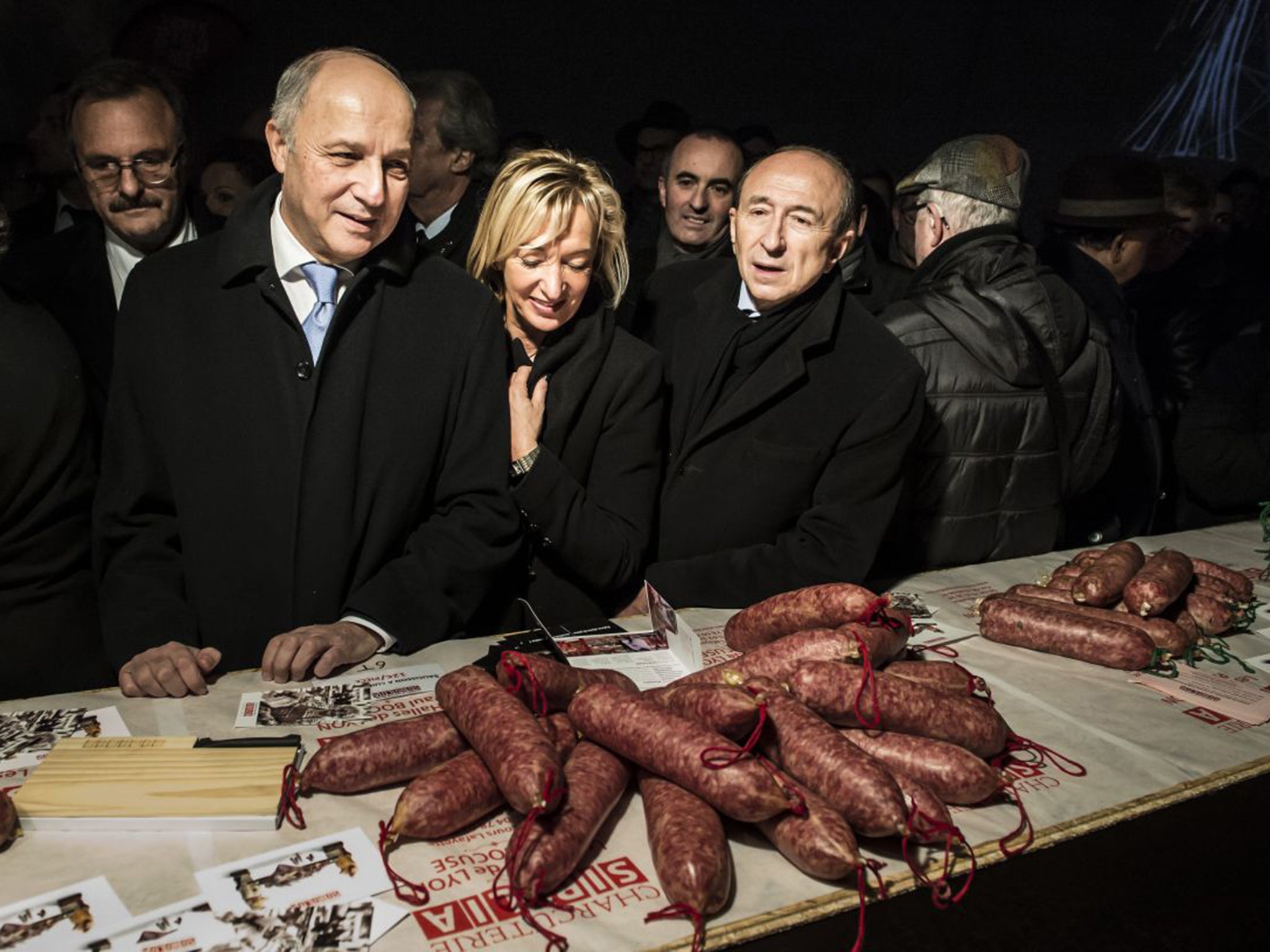 Man of taste: French Foreign Minister Laurent Fabius (second left) is a noted bon viveur
