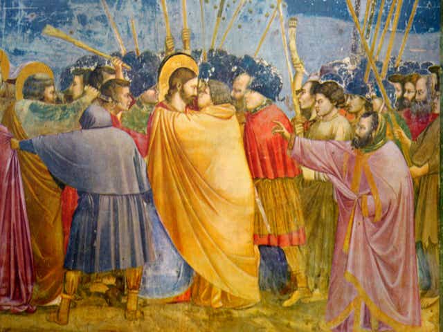 Betrayal: 'The Kiss of Judas' by Giotto Di Bondone (c1266-1337)