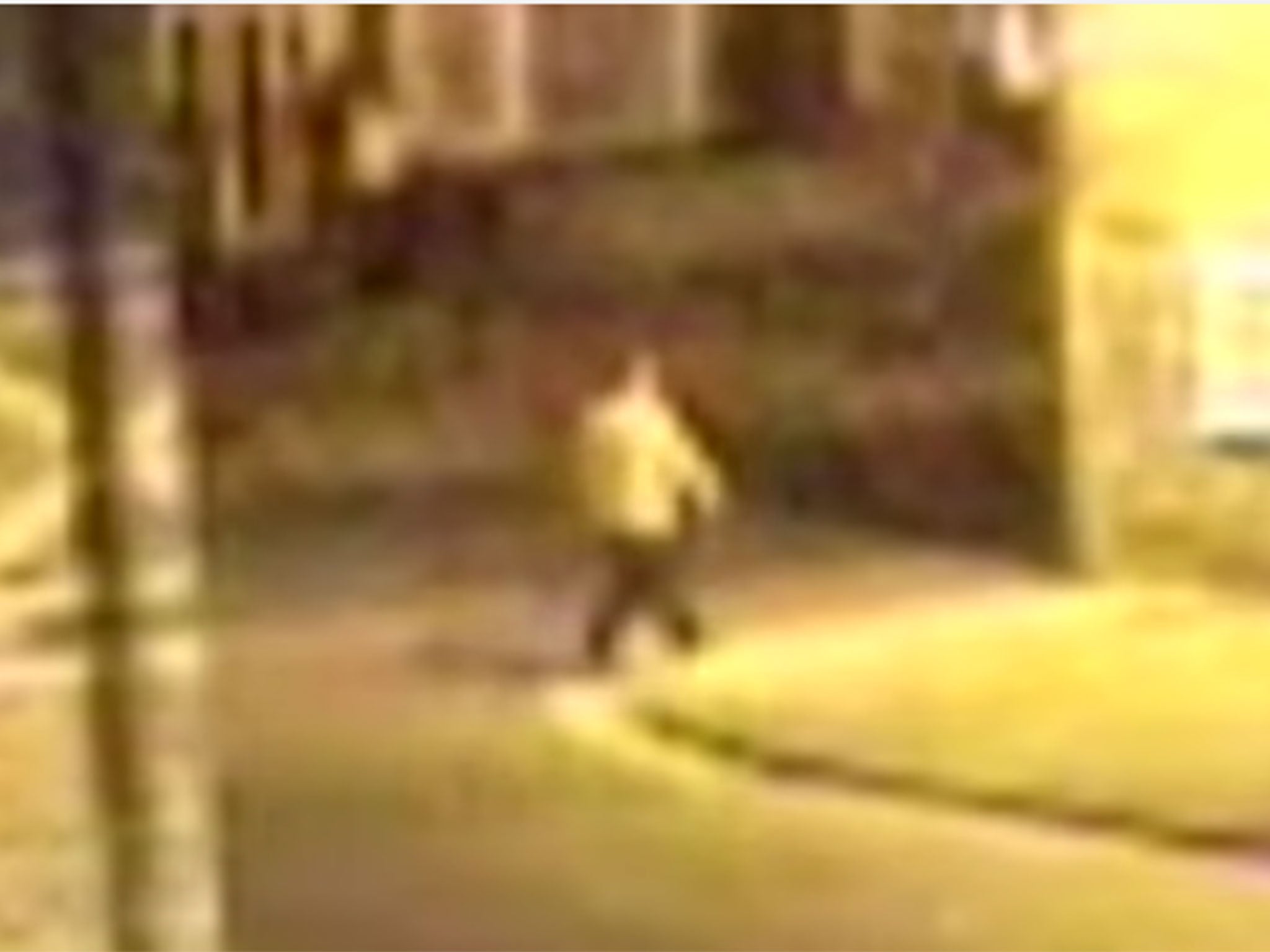 Police are also wanting to speak to a man who was filmed walking down an adjoining road