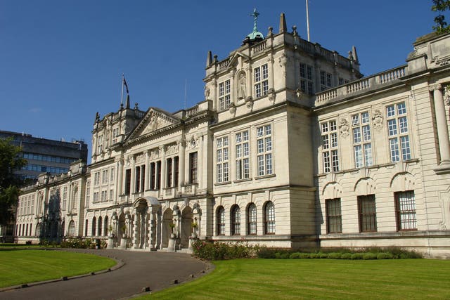 The main building of Cardiff University