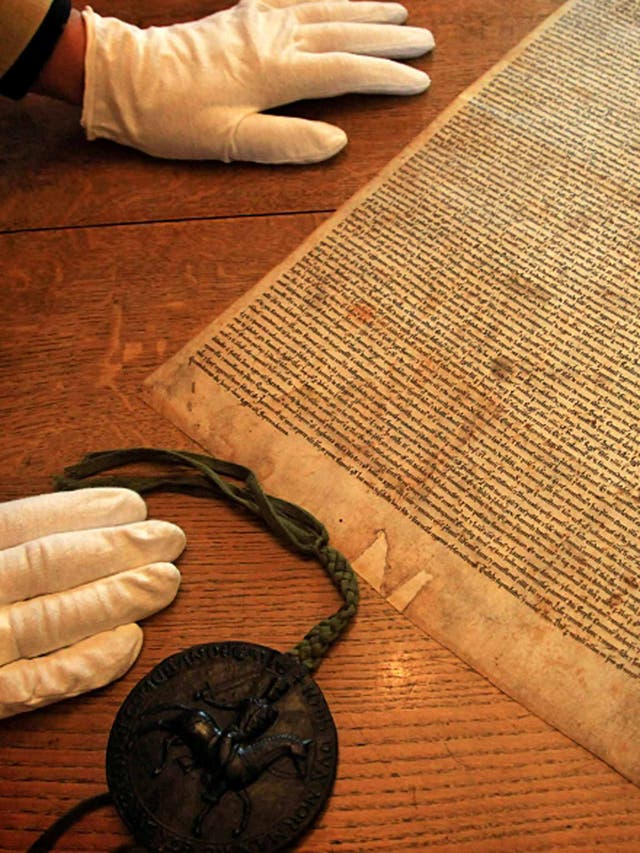 The copy of Magna Carta at Salisbury Cathedral