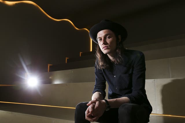 Hat’s the way to do it: James Bay under his ubiquitous
headwear
