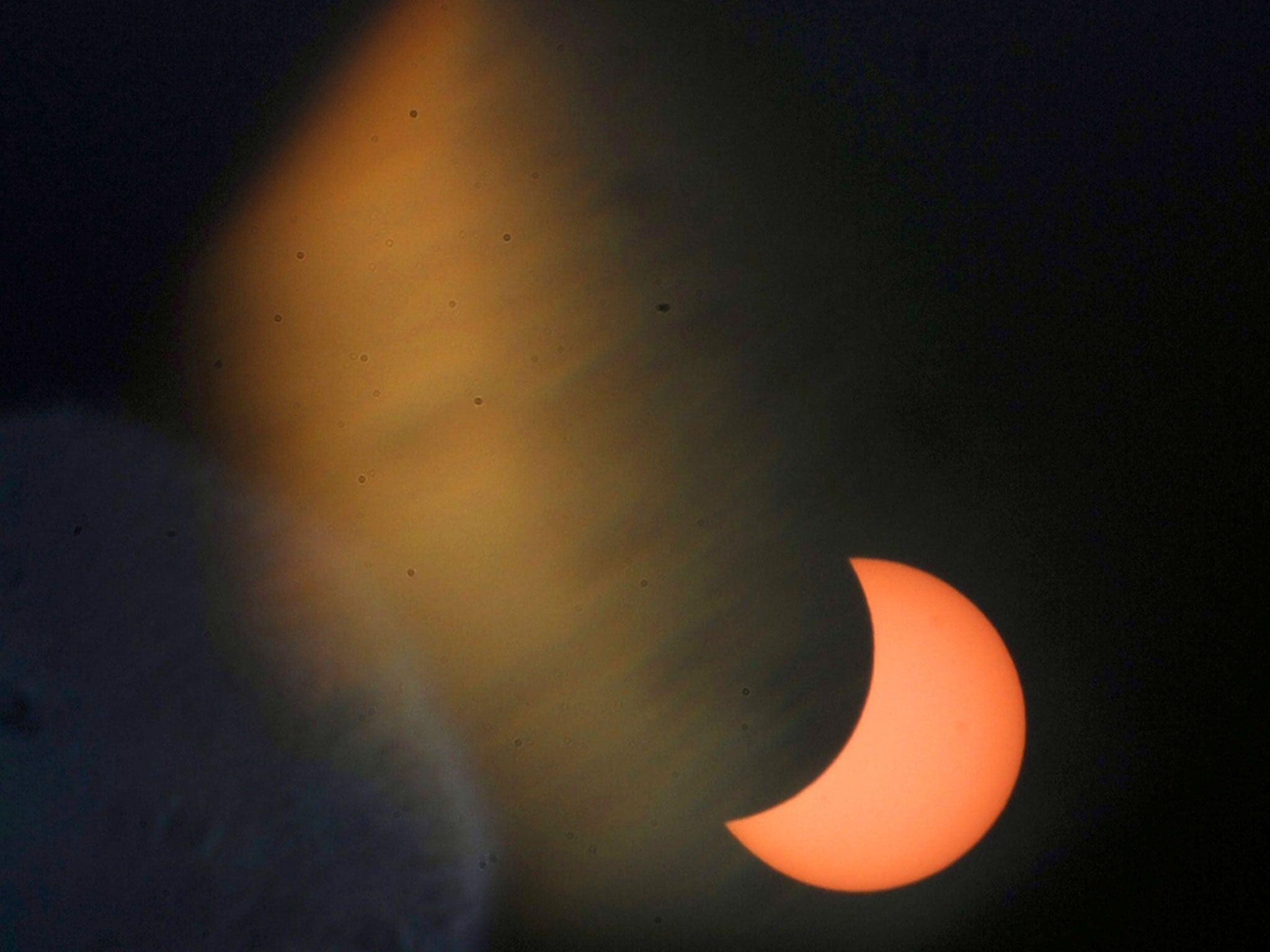 A partial solar eclipse of the sun is visible in Rabat, Morocco