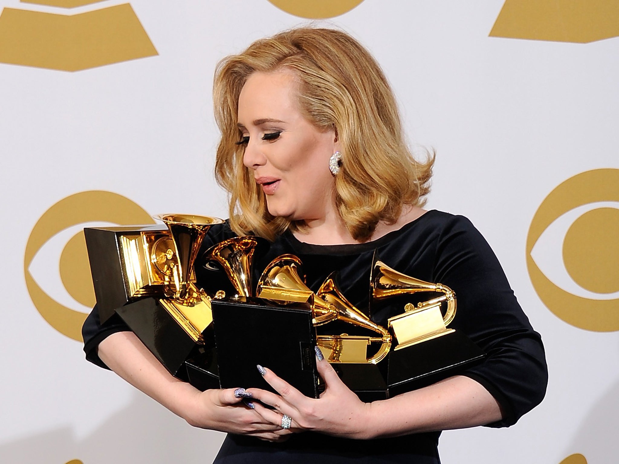 Cloud nine: Adele grabbing Grammys in 2012