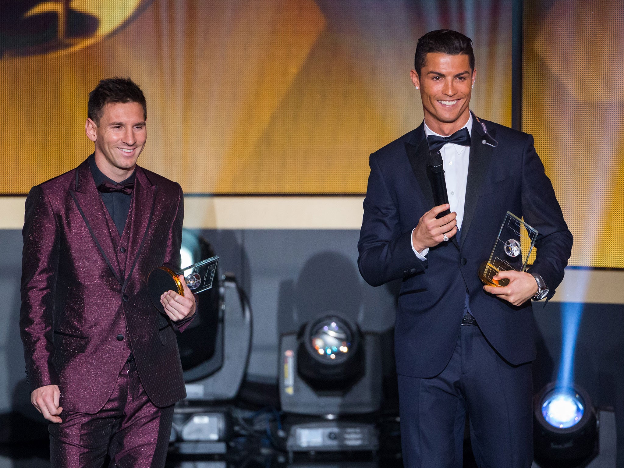 Messi was beaten by Ronaldo to the Ballon d'Or award