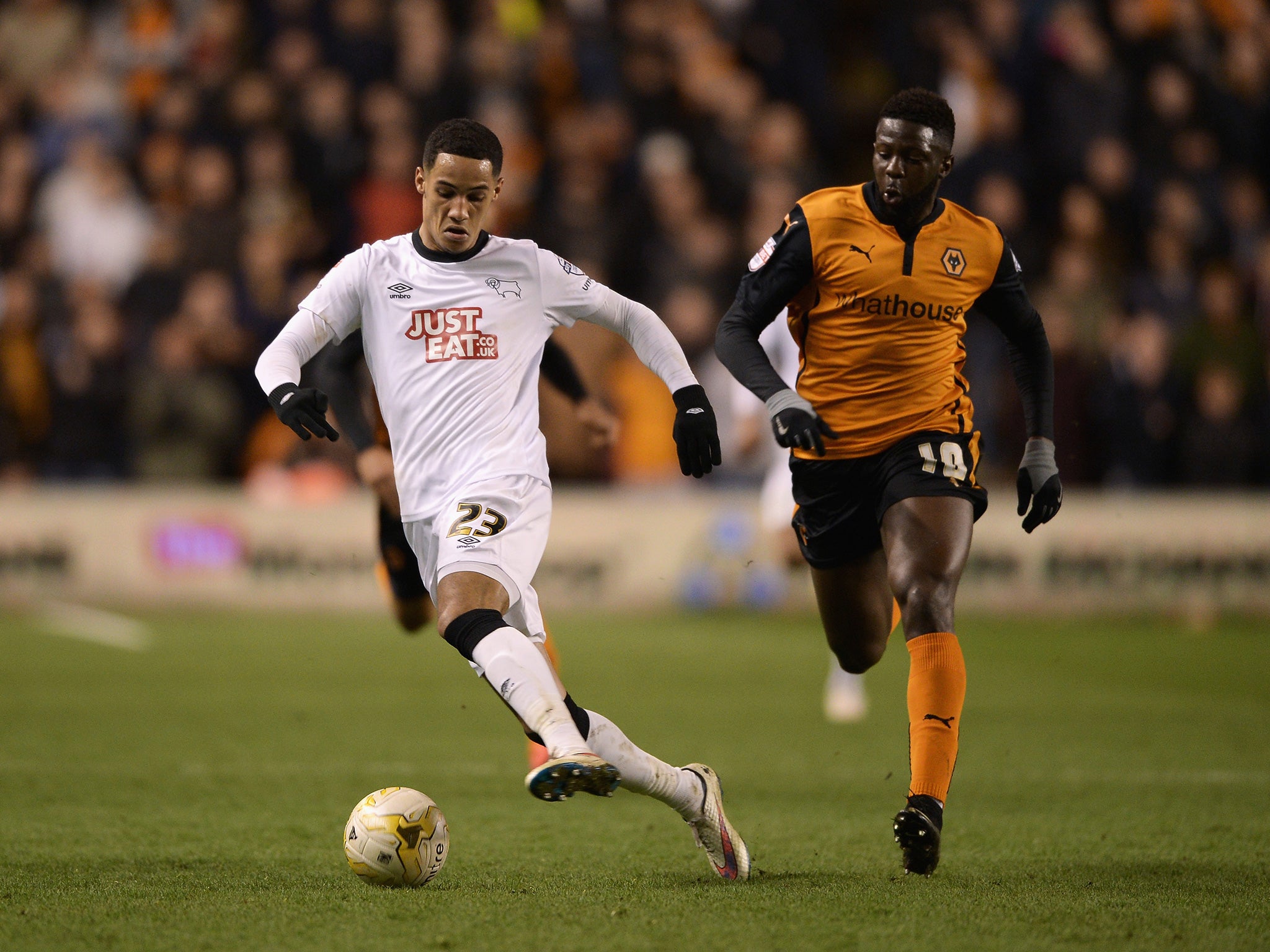 Tom Ince had a goal disallowed during a disastrous night for Derby County