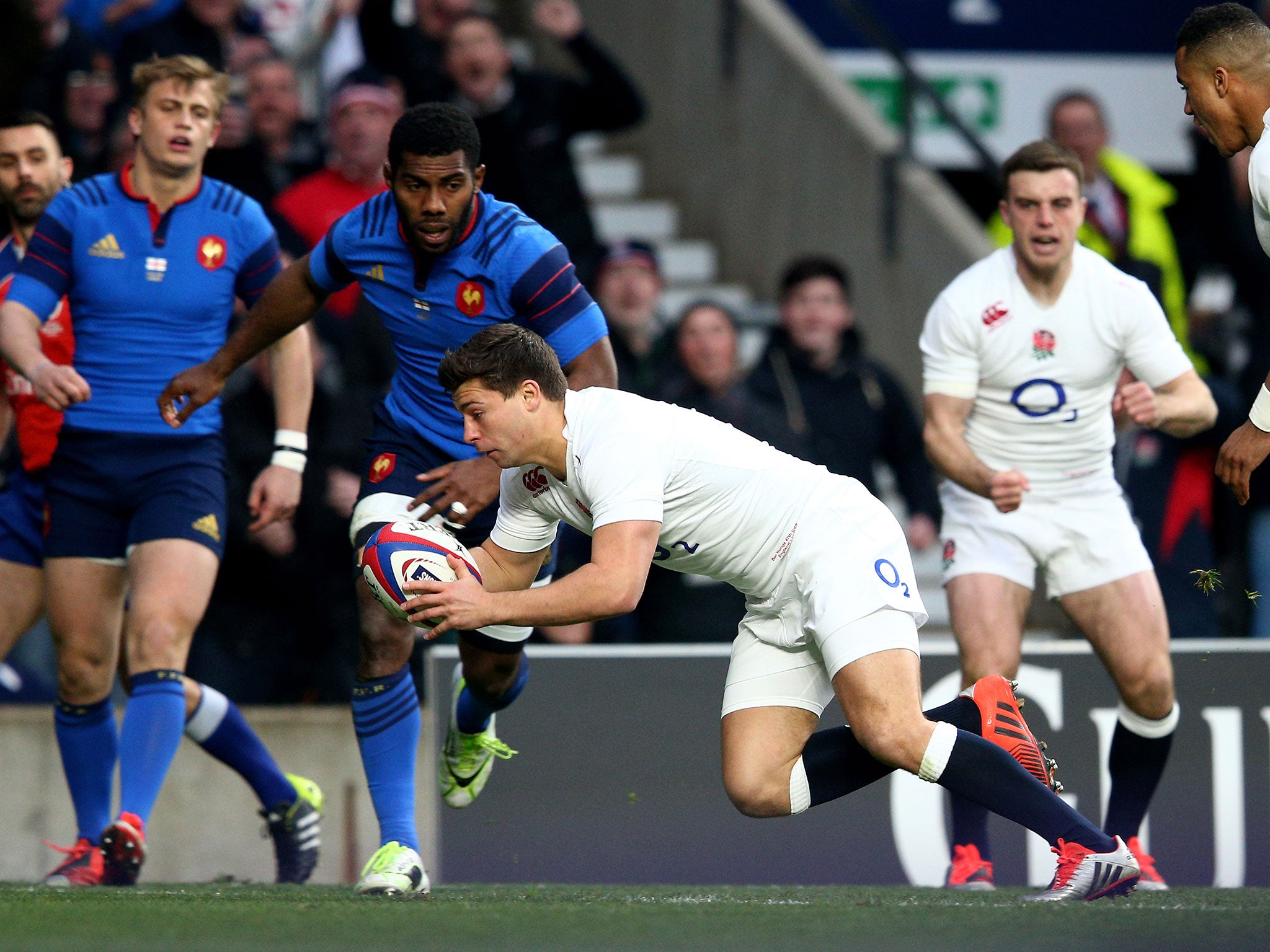 Ben Youngs scores for England