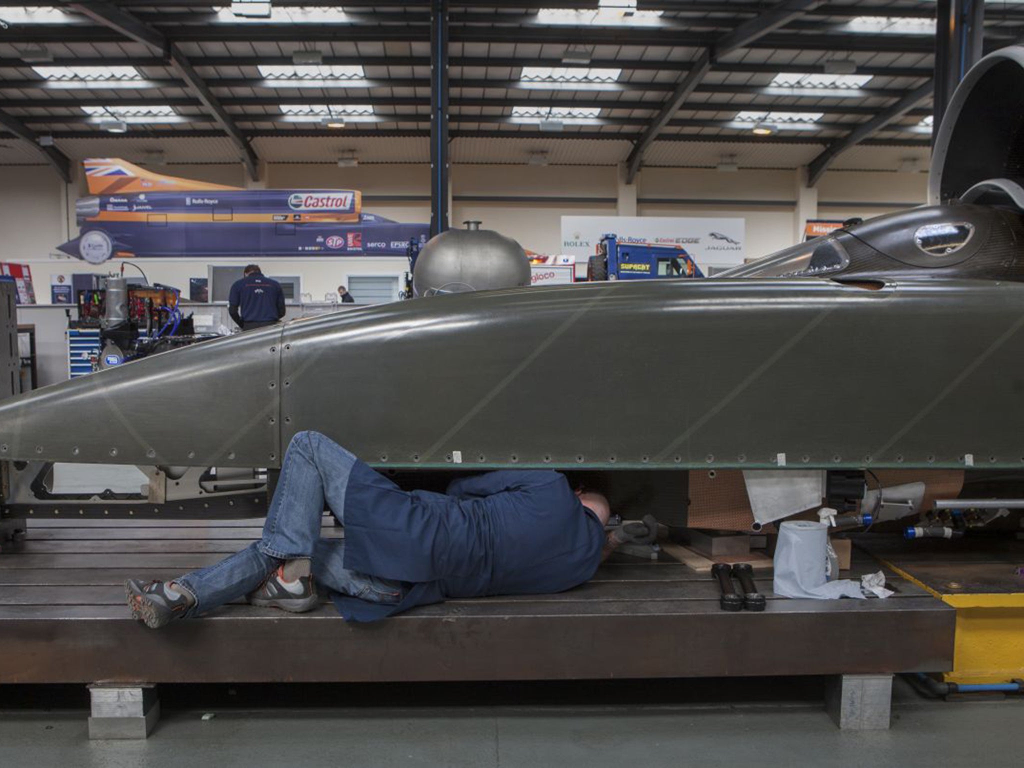 Andy Green hopes to break his own record of 763mph set in Richard Noble’s Thrust SSC