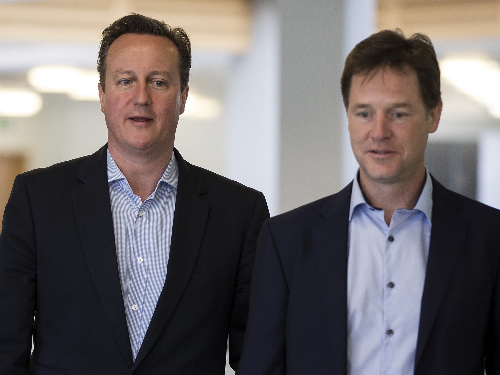 David Cameron has demanded that Nick Clegg should not participate in a BBC programme on 16 April featuring Ed Miliband and other opposition leaders