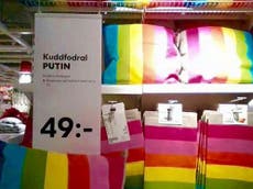 Gay pride Putin pillow is a hoax