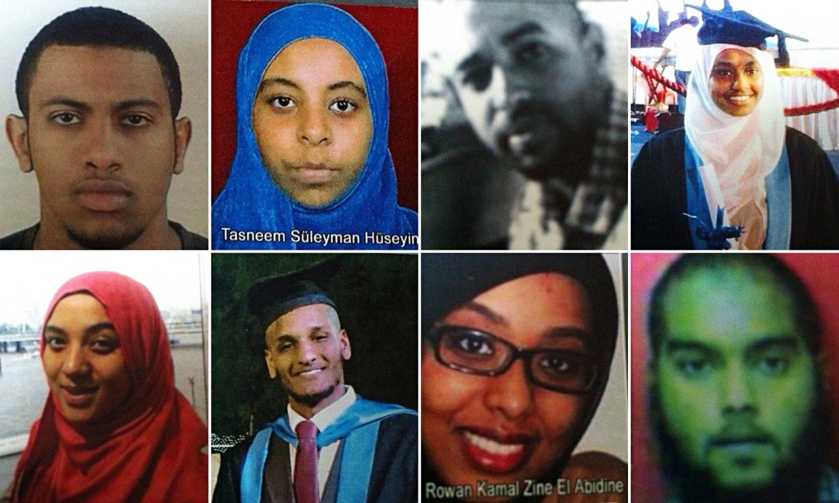 Eight of the nine British medical students who are thought to be in Syria to provide care