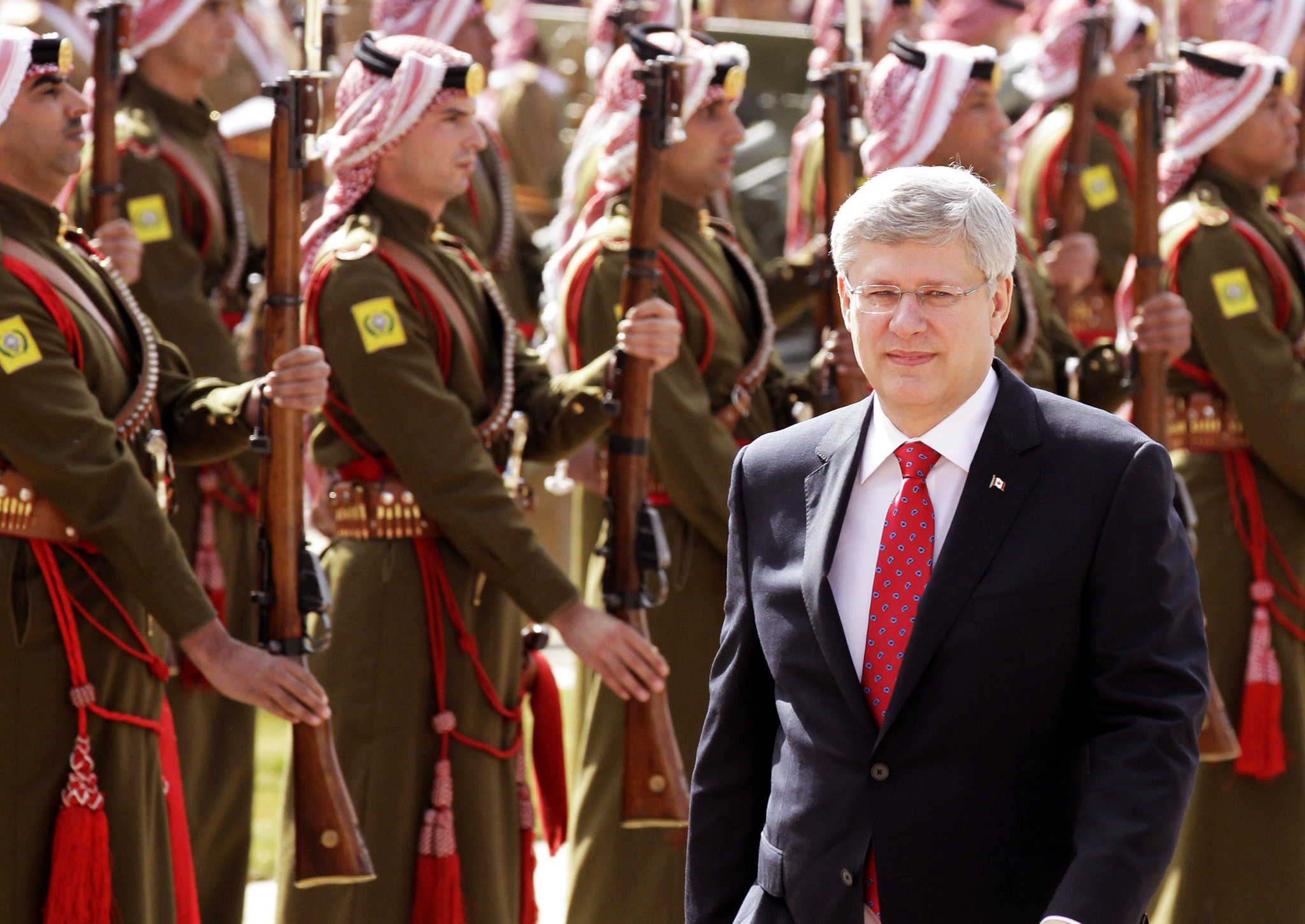 Canadian Prime Minister Stephen Harper visits Jordan last year