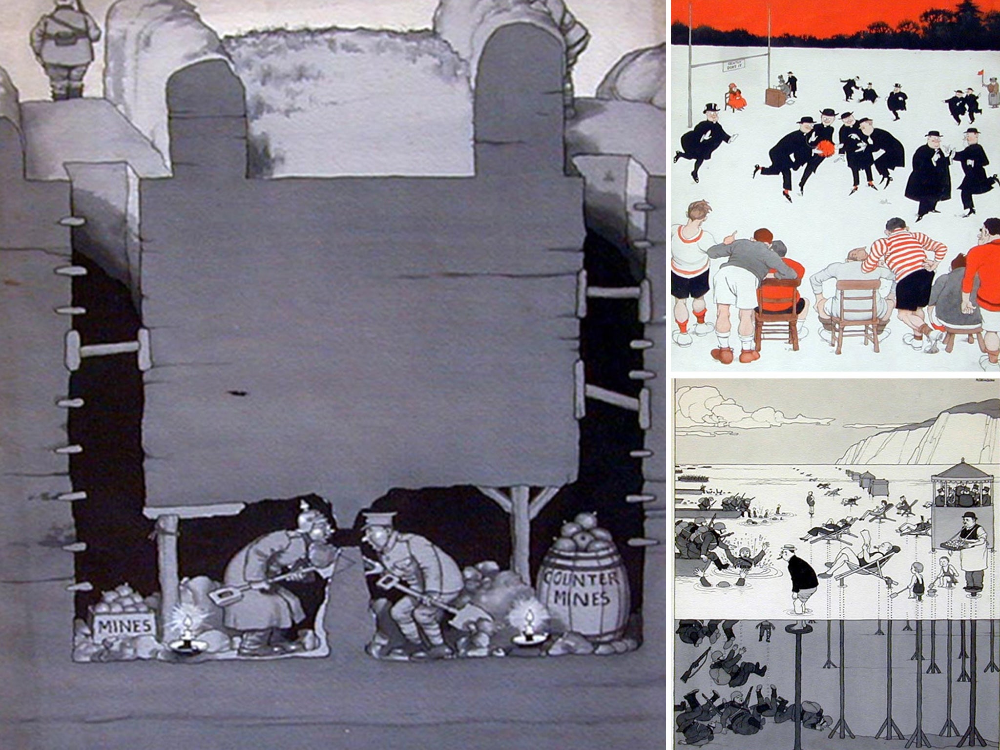 Many of Heath Robinson’s best-known works are in the collection, which was put up for sale after the death of its owner