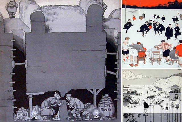 Many of Heath Robinson’s best-known works are in the collection, which was put up for sale after  the death of its owner 