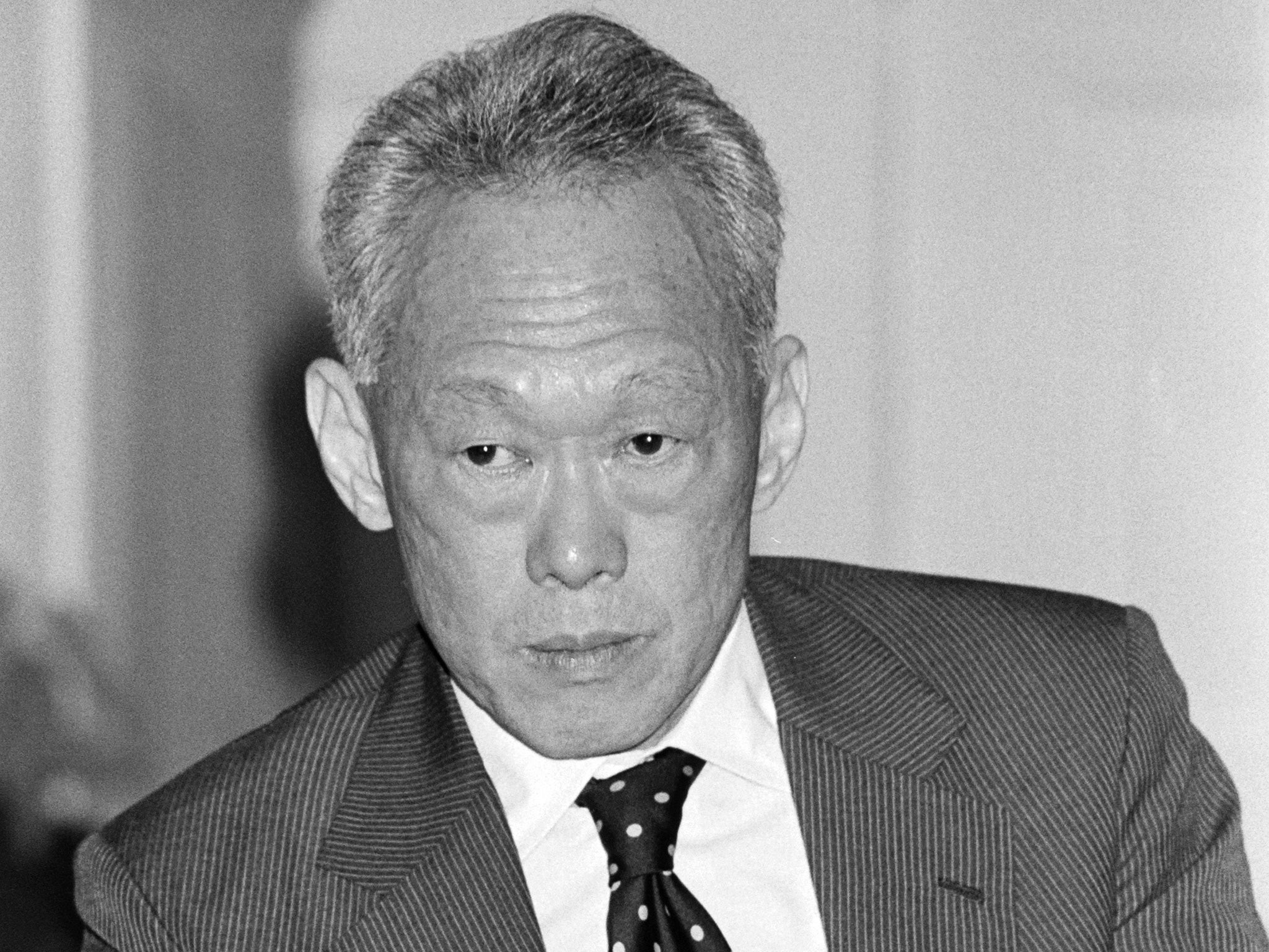 Lee Kuan Yew during an official visit in France, April 1985