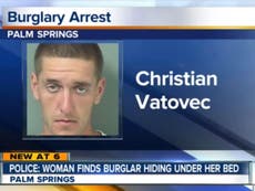 Palm Springs woman reaches under her bed in search of her cats, finds a burglar there instead 