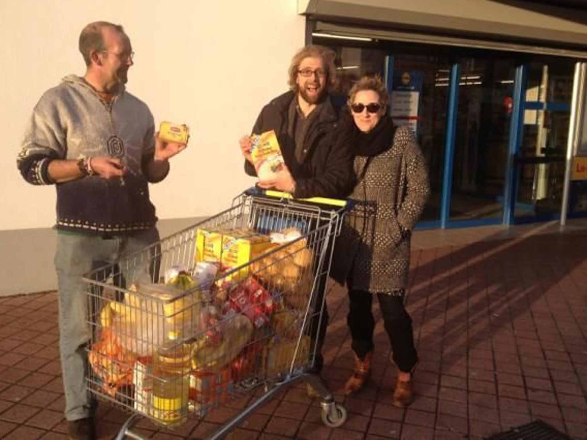 David Charles and Beth Granville stock up on supplies