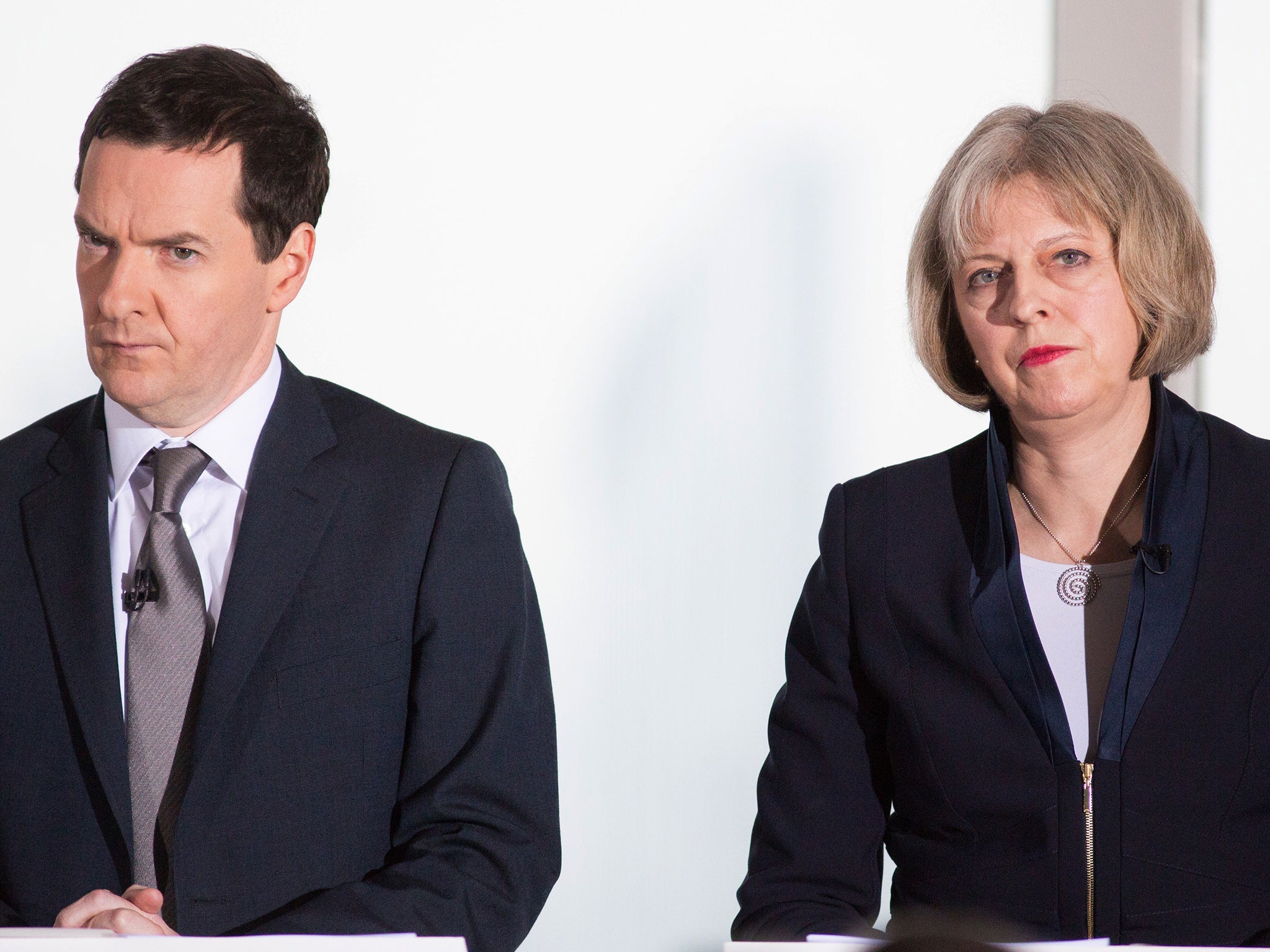 George Osborne and Theresa May have been tipped by Mr Cameron as possible successors (Getty)