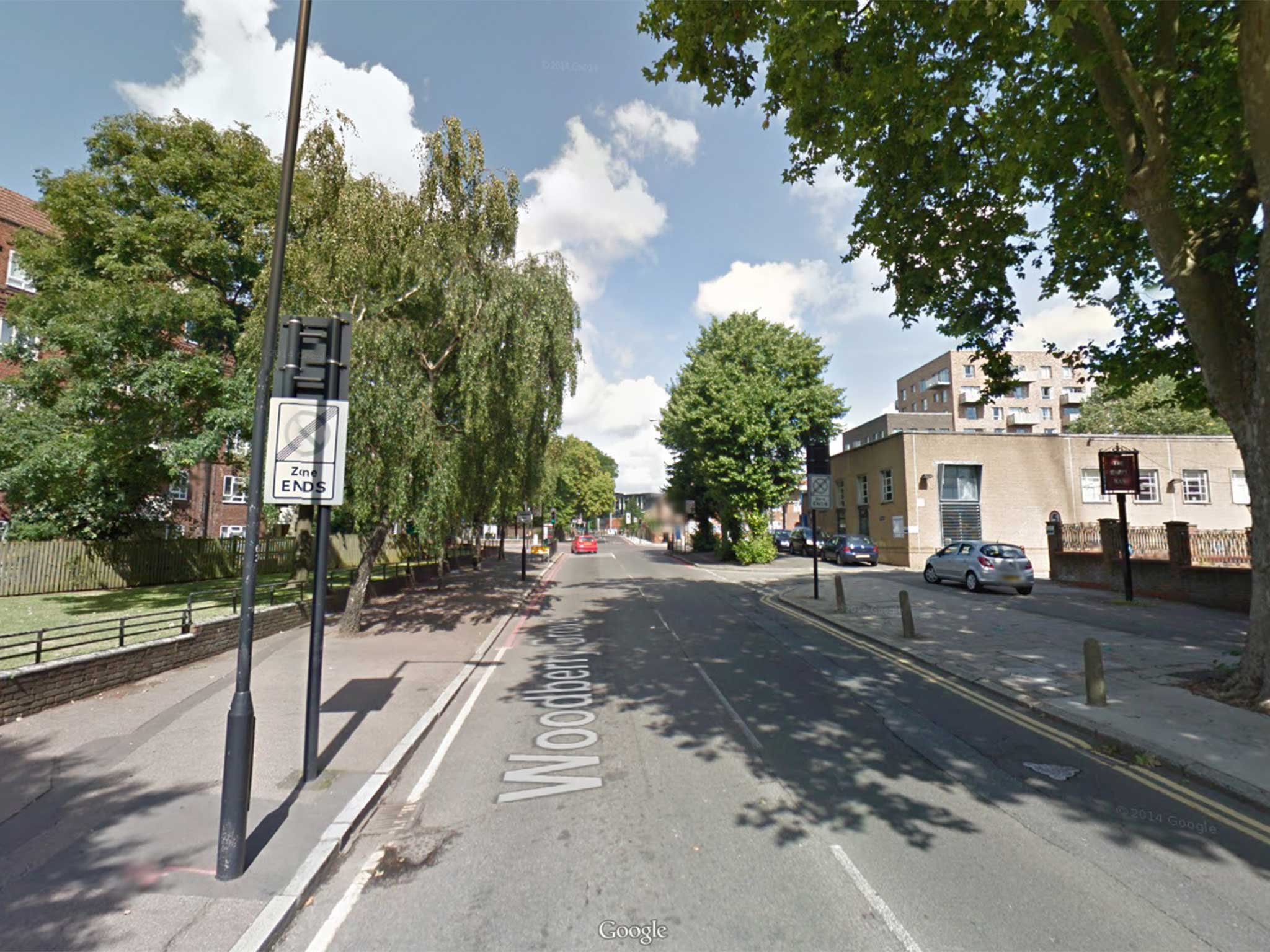 A Google Maps image of the street where the unidentified man was found by Met Police