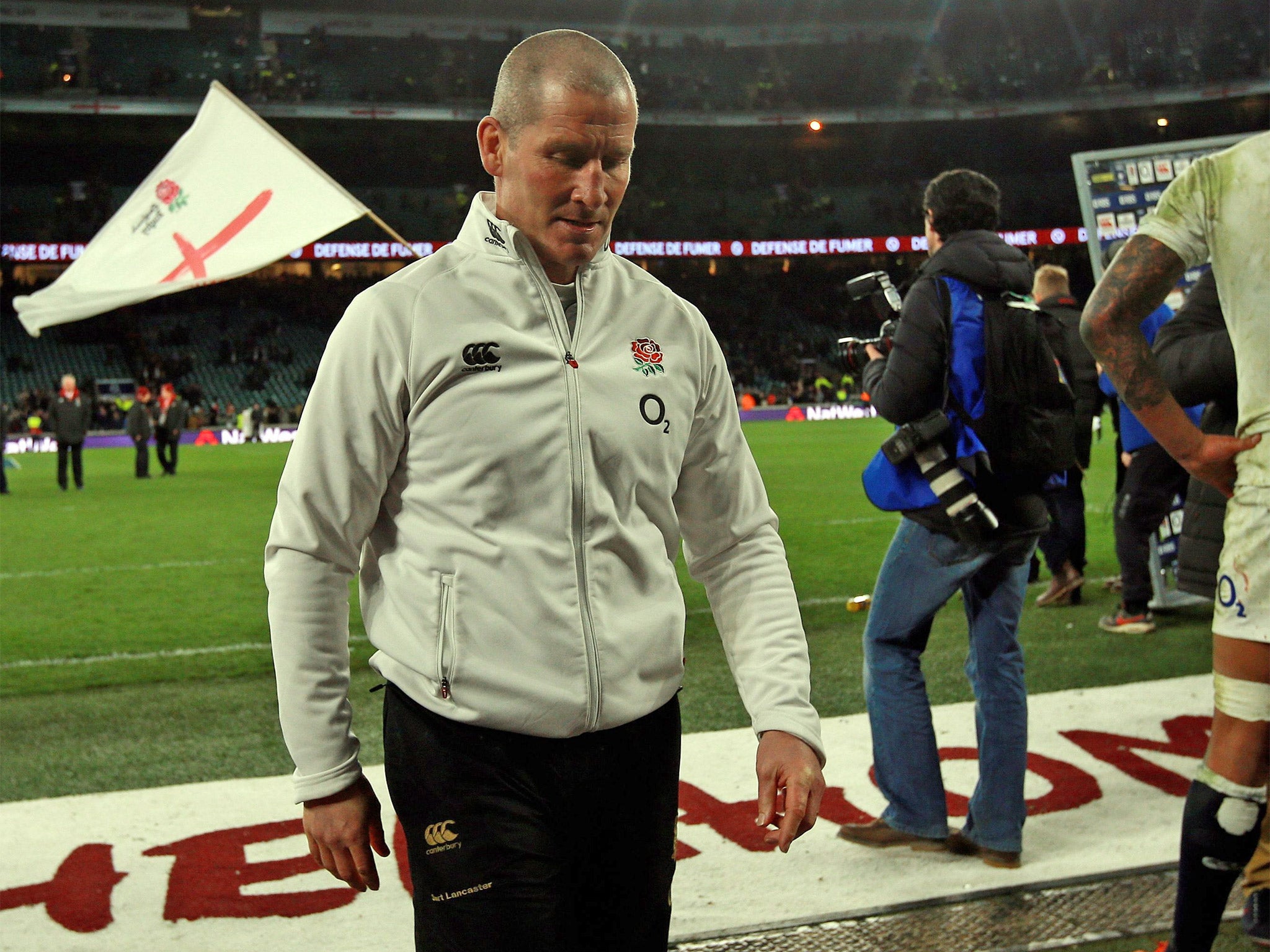 Stuart Lancaster heads for the Twickenham dressing rooms on Saturday knowing England have finished second in the Six Nations for the fourth year running