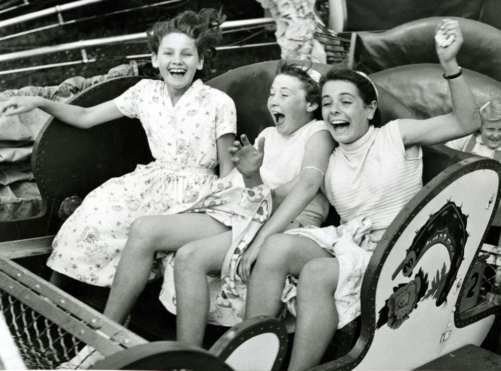Riding the Caterpillar at Margate's Dreamland, 1954