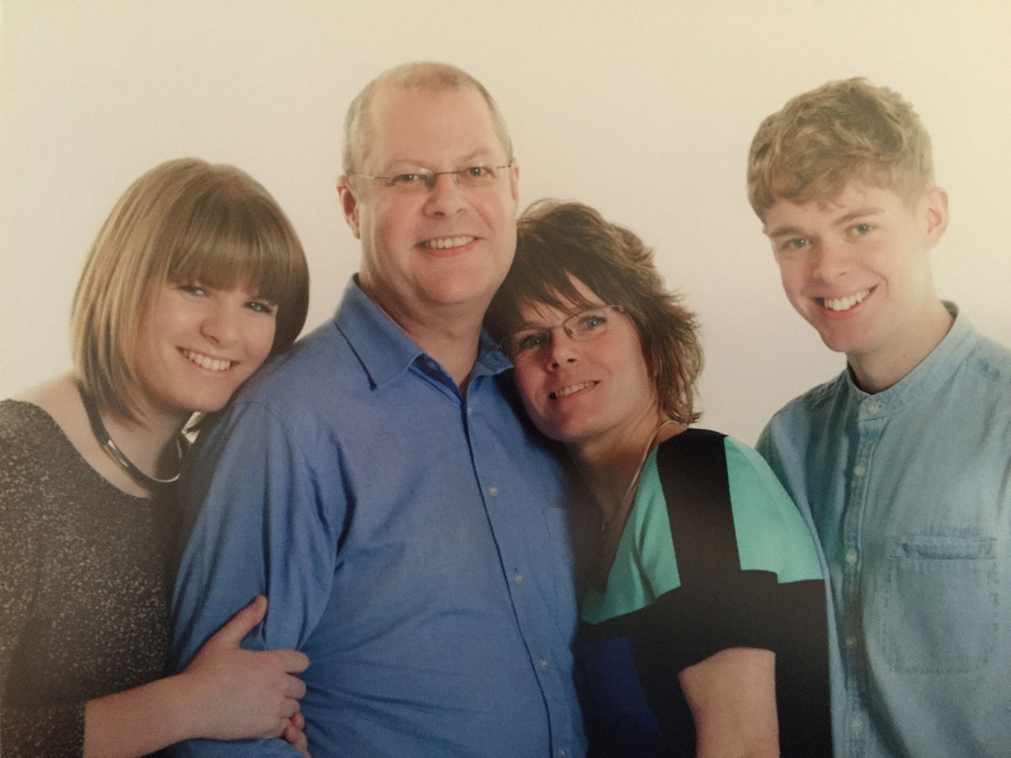 Martyn Matthews with his daughter Jade, wife Sharon and son, Nathan