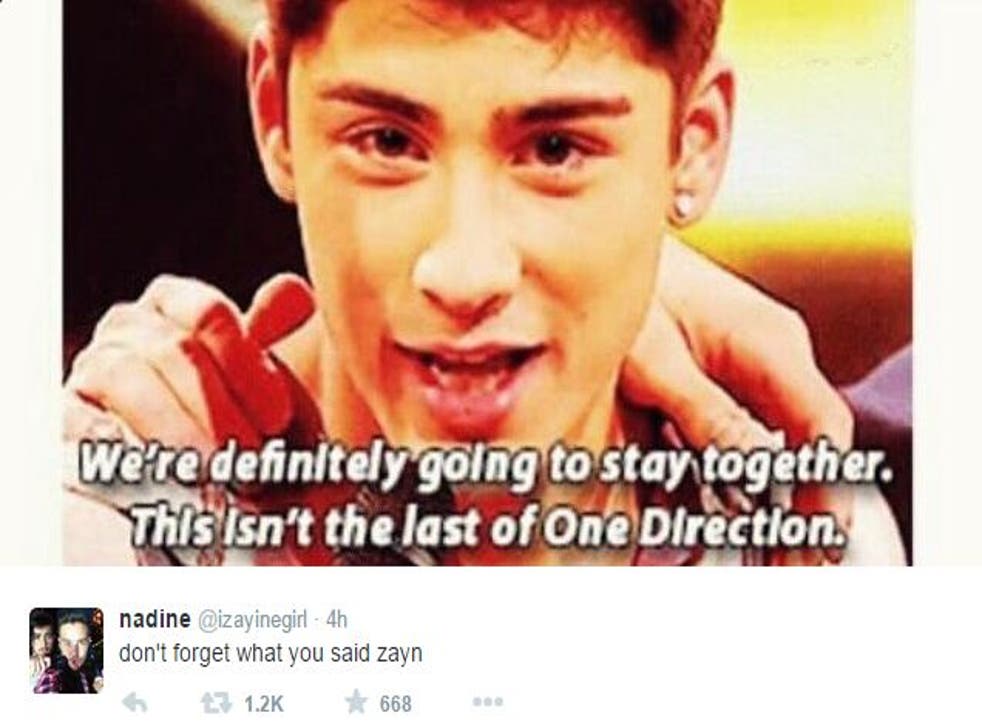 Zayn Malik Quits 1d The Most Apoplectic Twitter Reactions From Directioners The Independent 