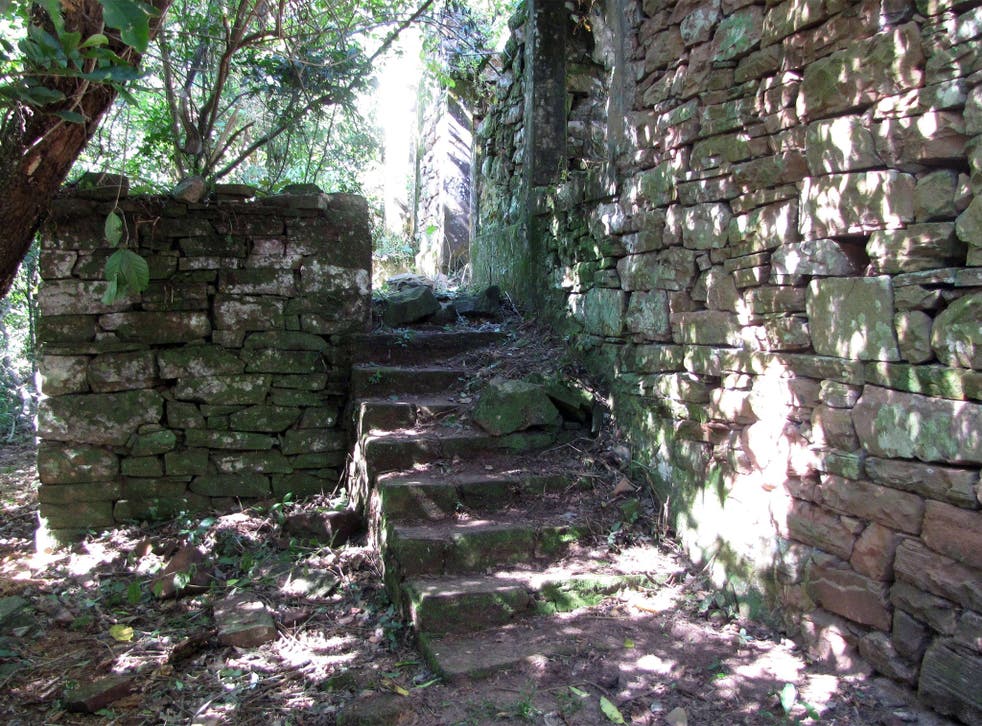 Ruins at Teyu Cuare ("Lizard's cave" in Guarani), near San Ignacio, in the northern Argentine province of Misiones