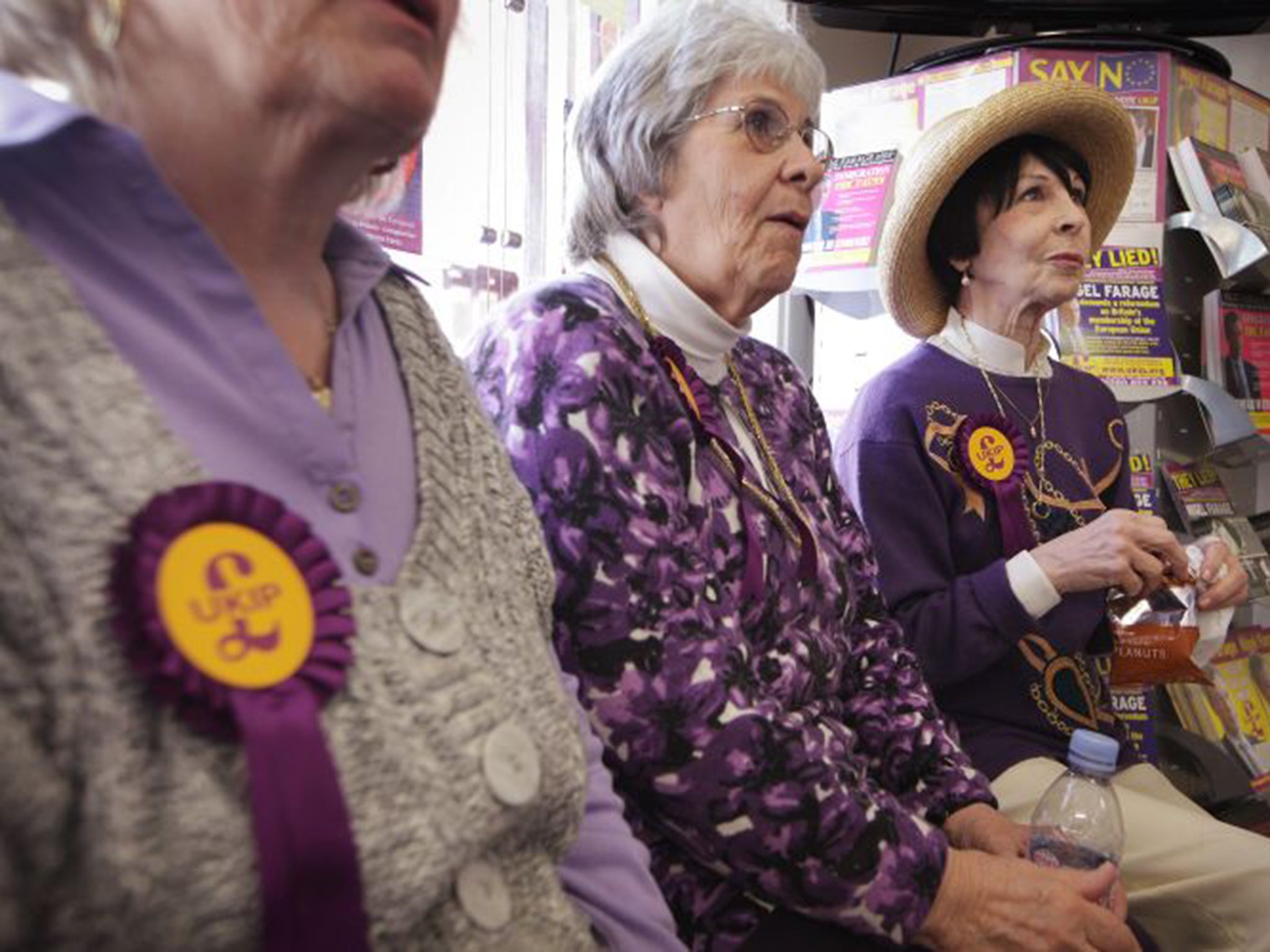Ukip supporters in Buckingham. The survey also found support was higher among those in working-class occupations