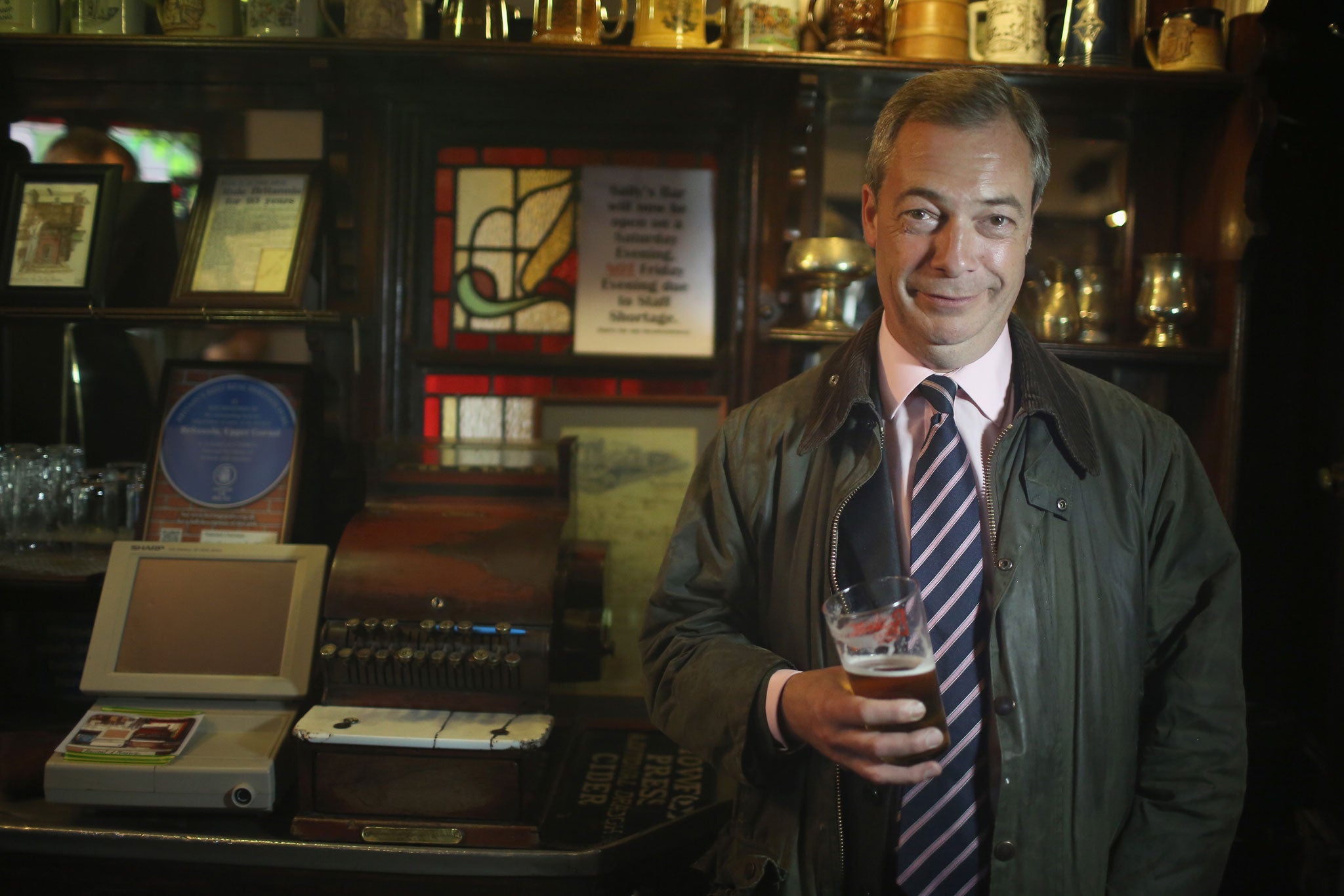 Behind the times: Nigel Farage yearns for the boozy long lunches and unregulated capitalism of a bygone era