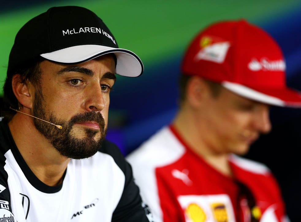 Fernando Alonso attends the drivers' press conference on Thursday