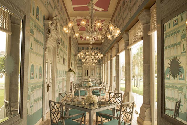 Royal treatment: the Collonade dining room