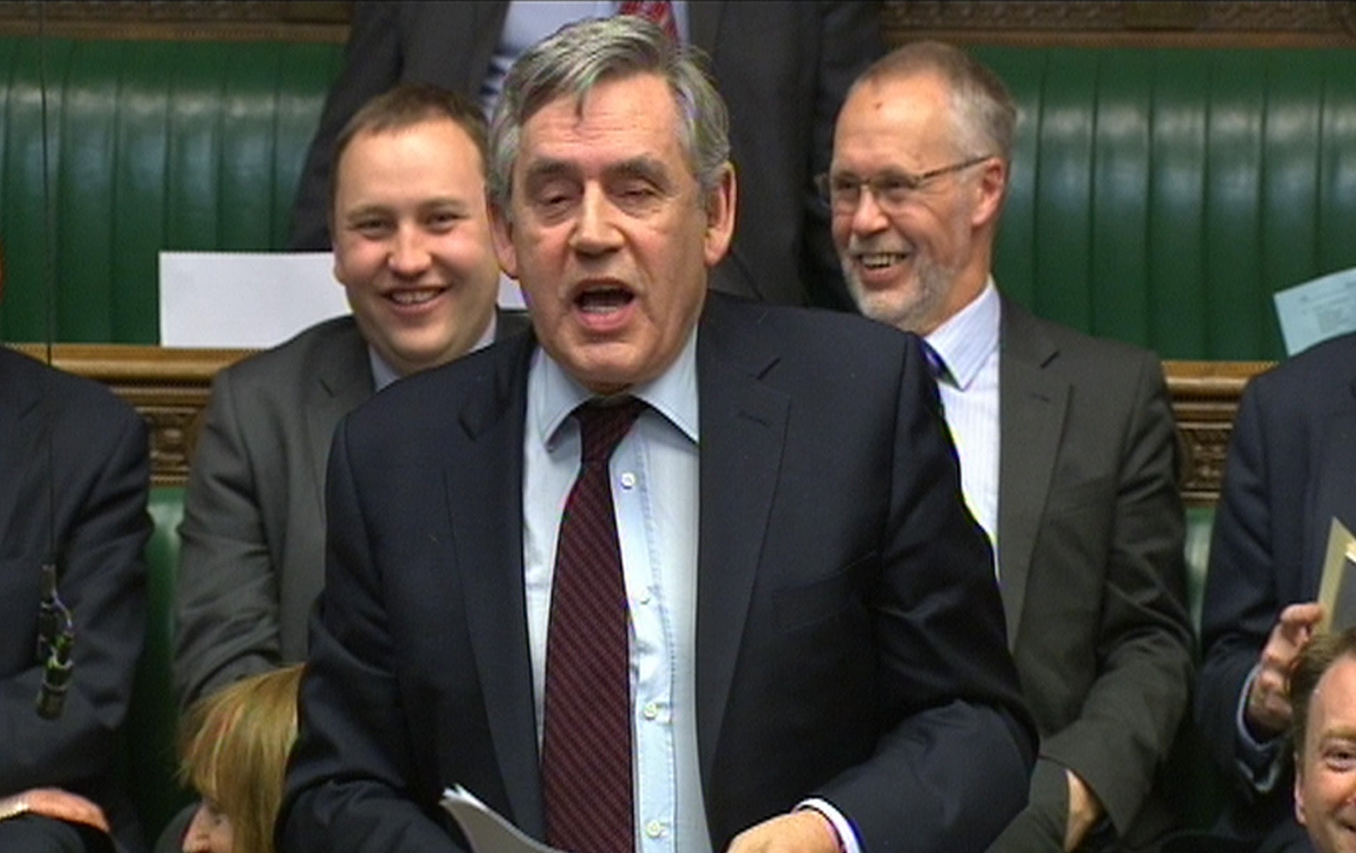 Gordon Brown makes his valedictory speech in the House of Commons (PA)