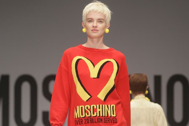 McDonald's-inspired Moschino collection by Jeremy Scott for his autumn/winter 2014 collection