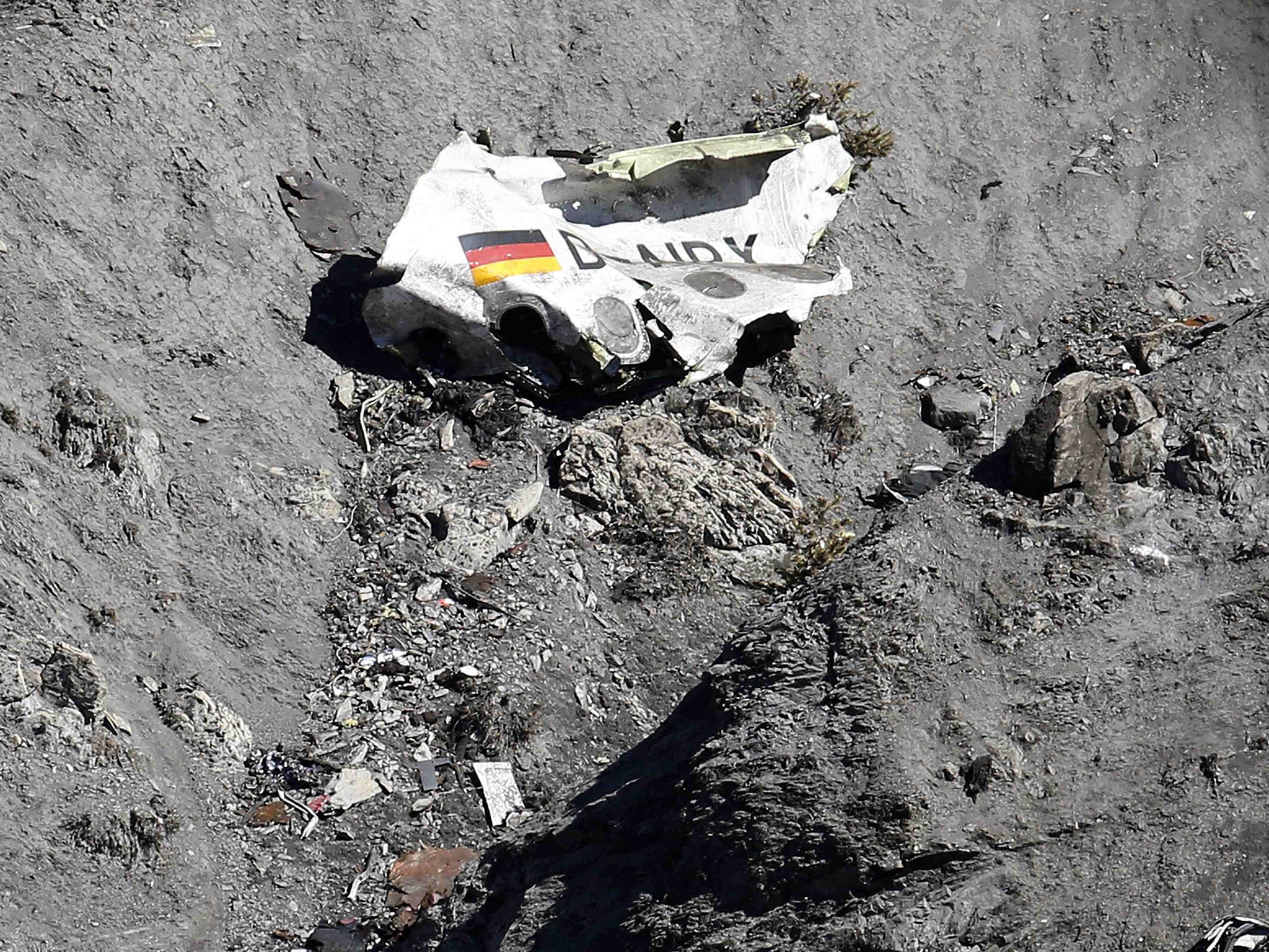 Wreckage of the Airbus A320
