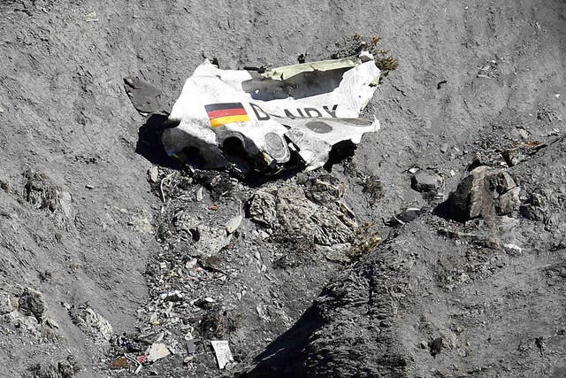 Wreckage of the Airbus A320 