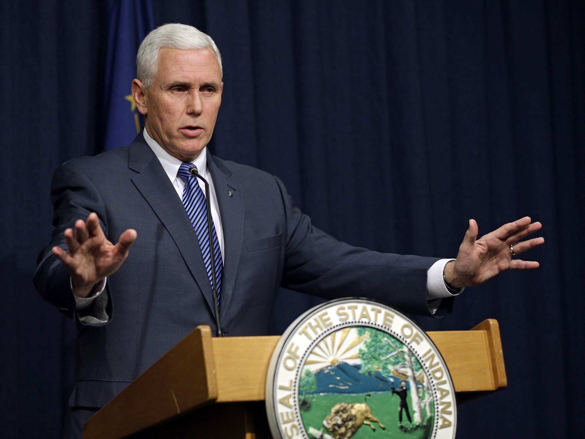 Mike Pence, who has previously opposed needle
exchanges, announced the programme yesterday