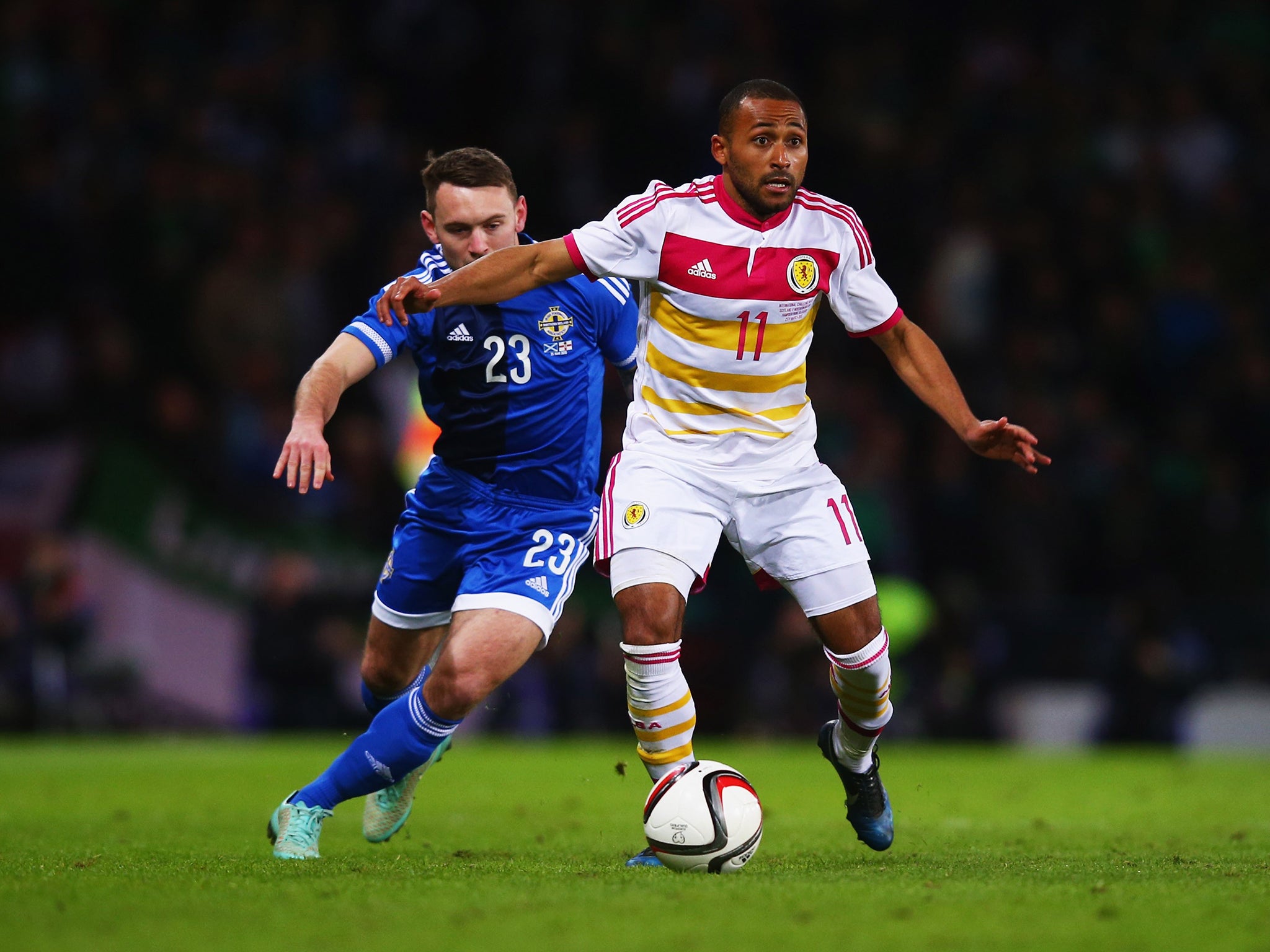 Ikechi Anya impressed during Scotland’s 1-0 win over
Northern Ireland on Wednesday