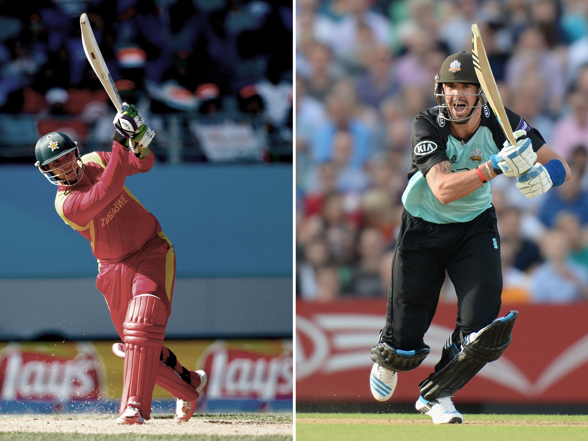 Taylor (left) has signed for Nottinghamshire, while Pietersen has re-joined Surrey