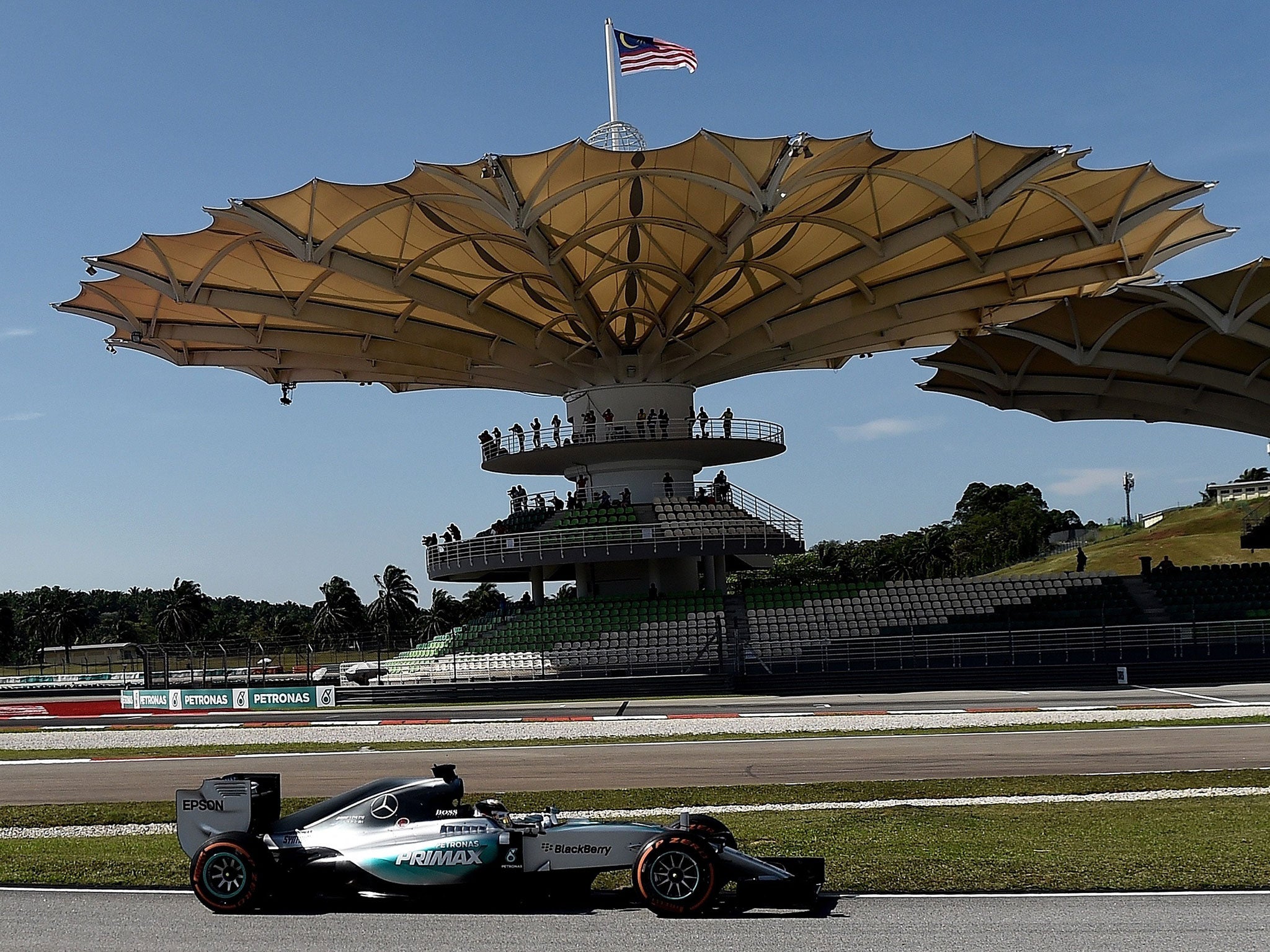 Lewis Hamilton was forced to end his first run after just four laps